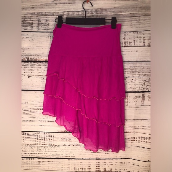 🌺Vibrant Hot Pink Layered Swim Coverup S/M 🌺 - Picture 5 of 11